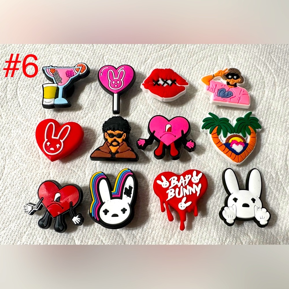 Bad bunny charms for crocs $12